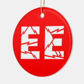 Charged EE Electrical Engineering Ceramic Ornament (Left)