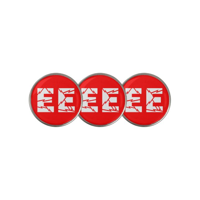 Charged EE Electrical Engineering Golf Ball Marker (3 Up)