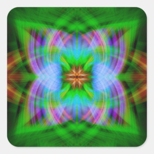 Charged square sticker