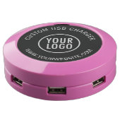 ChargeHub™ Promotional USB Charger Company Logo (Angled)