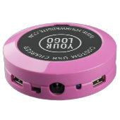ChargeHub™ Promotional USB Charger Company Logo (Angled Back)