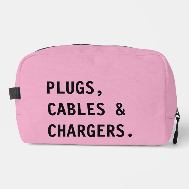 Charger & Cable Organizer,Electronics Accessories Dopp Kit (Front)