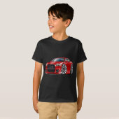 Charger SRT8 Red Car T-Shirt (Front Full)