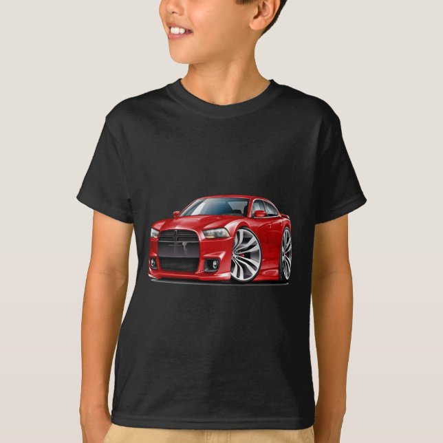 Charger SRT8 Red Car T-Shirt (Front)