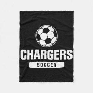 Chargers Soccer For Elementary, Middle, And High S Fleece Blanket