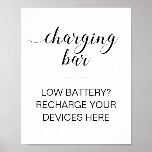 Charging Bar Charge Your Phone Wedding Sign