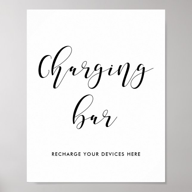 Charging bar wedding sign (Front)