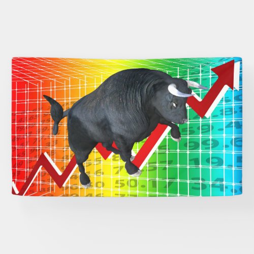 Charging Bull Market Run Banner
