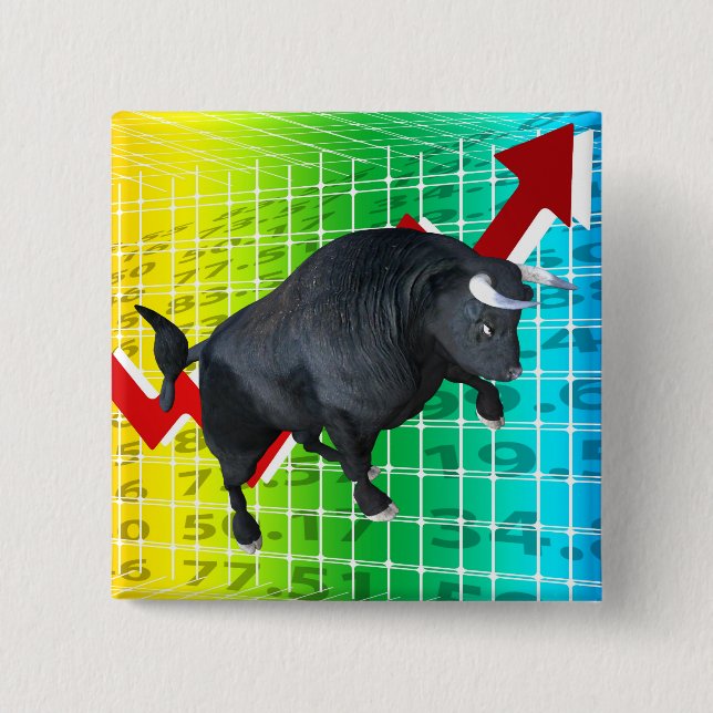 Charging Bull Market Run Button (Front)