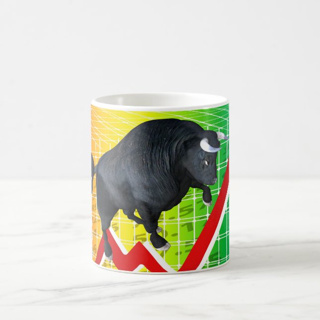 Charging Bull Market Run Coffee Mug (Center)