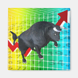 Charging Bull Market Run Magnet