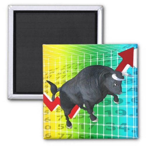 Charging Bull Market Run Magnet