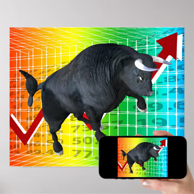 Charging Bull Market Run Poster (Downloadable)