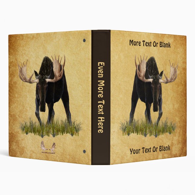 Charging Bull Moose 3 Ring Binder (Background)