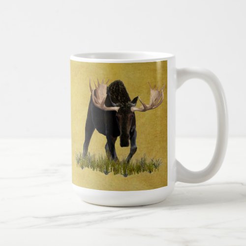 Charging Bull Moose Coffee Mug