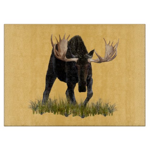 Charging Bull Moose Cutting Board