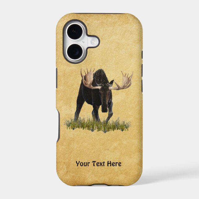 Charging Bull Moose Iphone Case (Back)