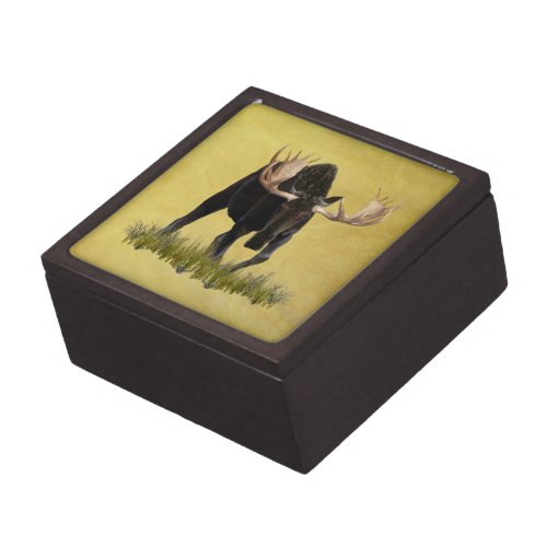 Charging Bull Moose Keepsake Box