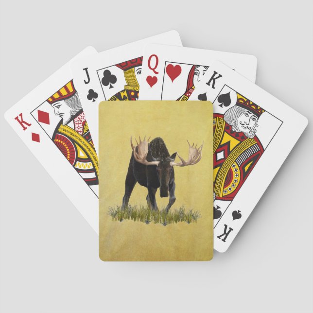 Charging Bull Moose Poker Cards (Back)