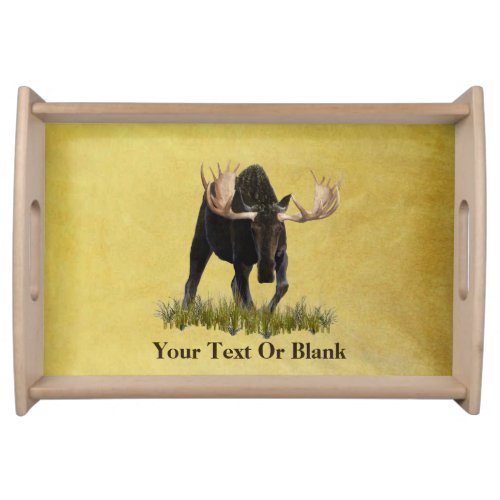 Charging Bull Moose Serving Tray