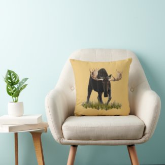 Charging Bull Moose