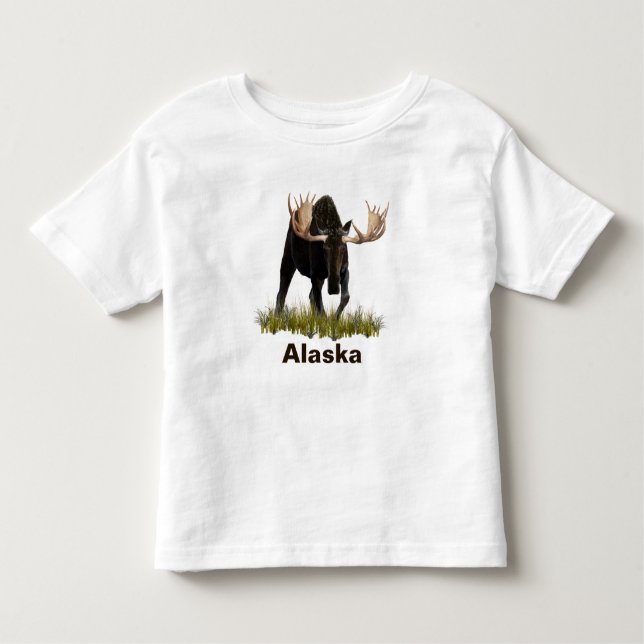 Charging Bull Moose Toddler T-shirt (Front)