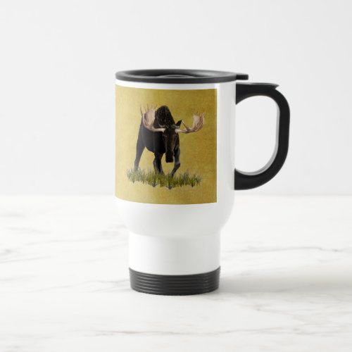 Charging Bull Moose Travel Mug