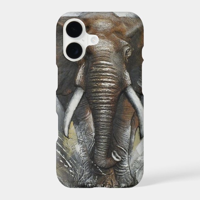Charging Elephant Iphone Case (Back)