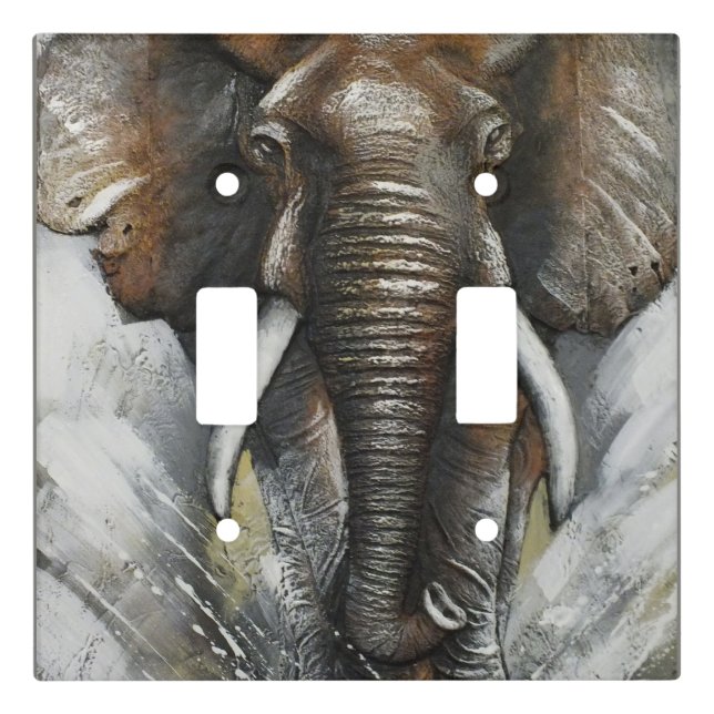 Charging Elephant Light Switch Cover (Front)