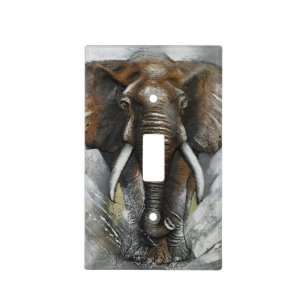 Charging Elephant Light Switch Cover
