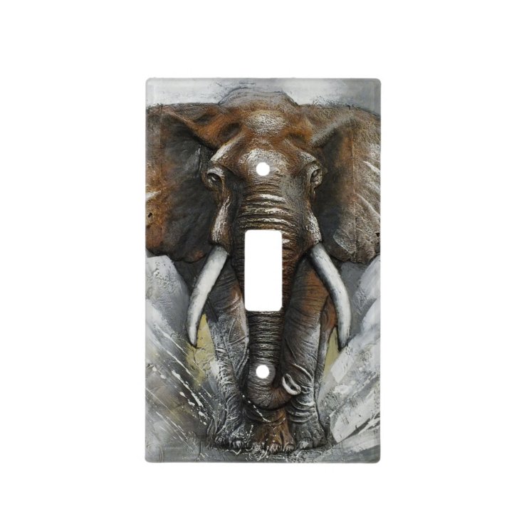 Charging Elephant Light Switch Cover Zazzle