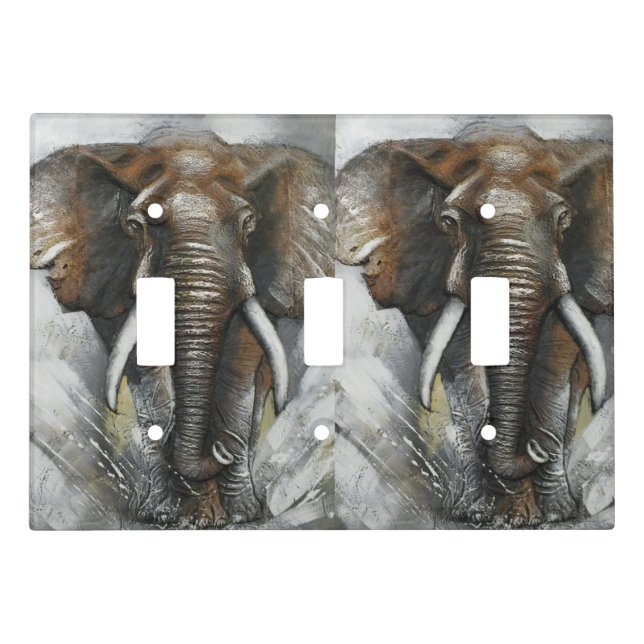 Charging Elephants Light Switch Cover (Front)