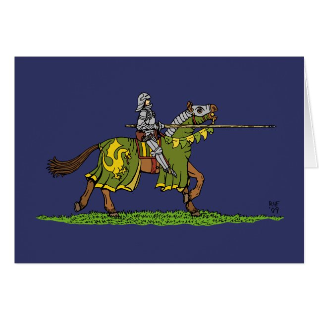 Charging Medieval Knight Cards (Front Horizontal)