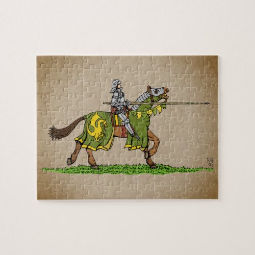Charging Medieval Knight Jigsaw Puzzle