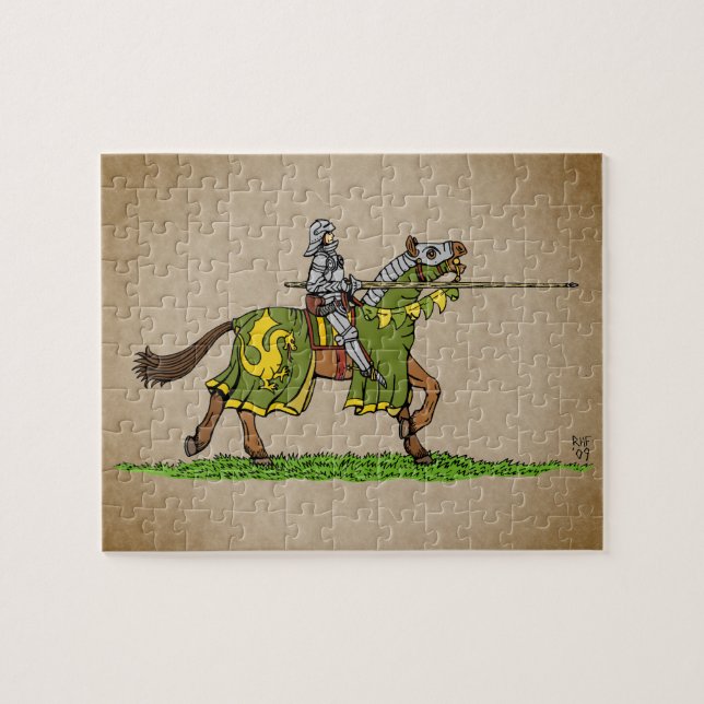 Charging Medieval Knight Jigsaw Puzzle (Horizontal)