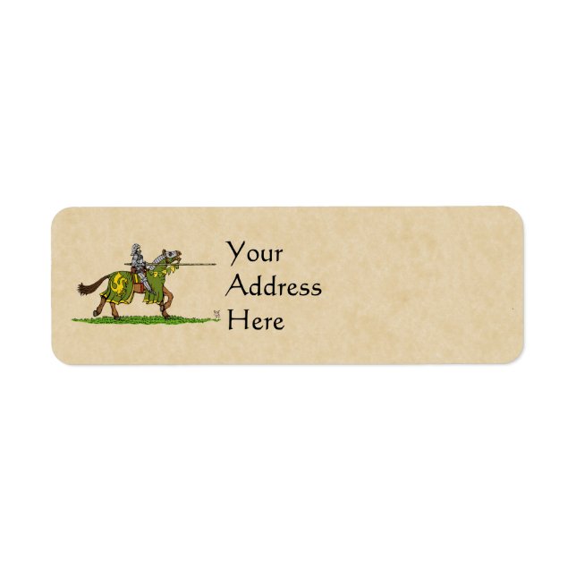 Charging Medieval Knight Label (Front)