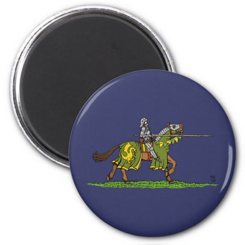 Charging Medieval Knight Magnet