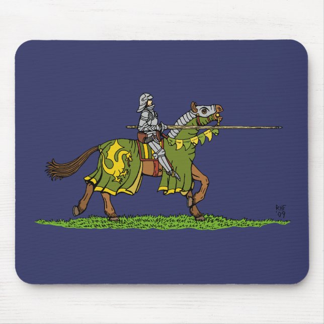 Charging Medieval Knight Mouse Pad (Front)