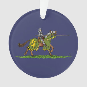 Charging Medieval Knight Ornament
