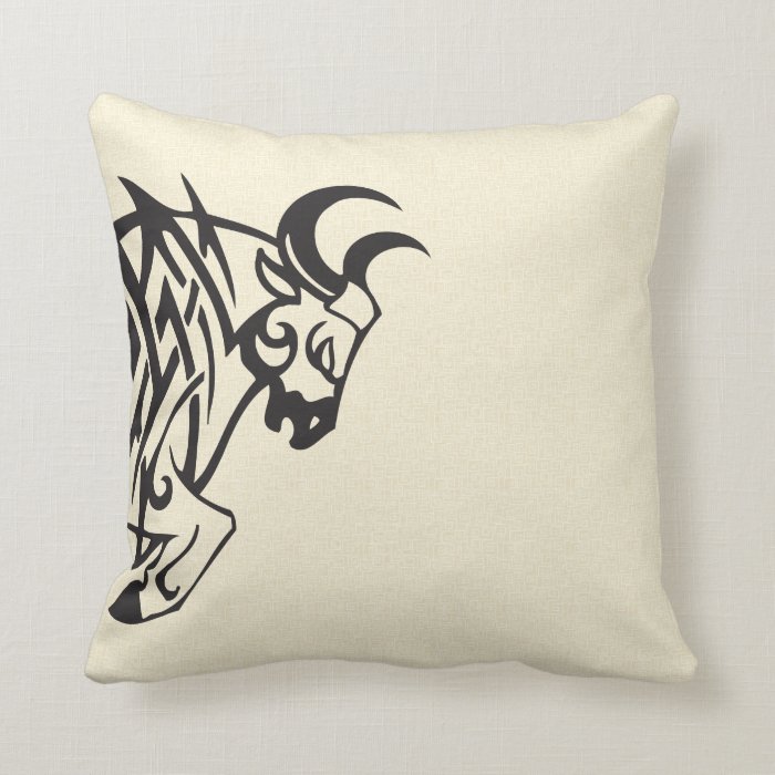 Charging Ram Throw Pillow