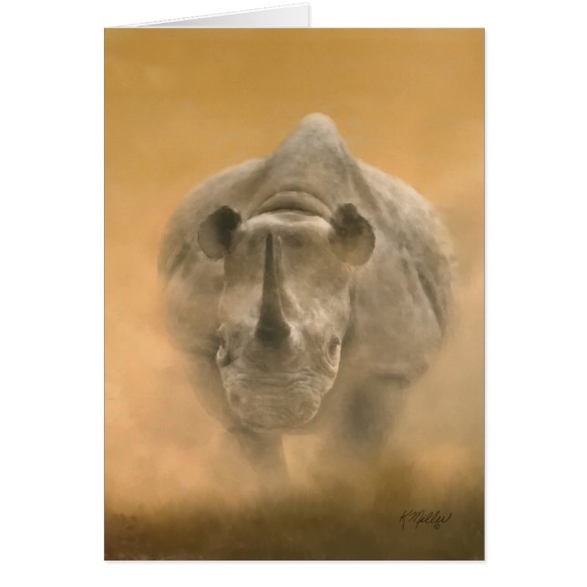 Charging Rhino – Pastels Cards (Front)