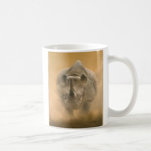 Charging Rhino  Pastels Coffee Mug