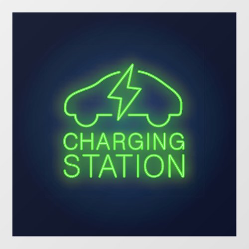  Charging Station Sign Wall Decal