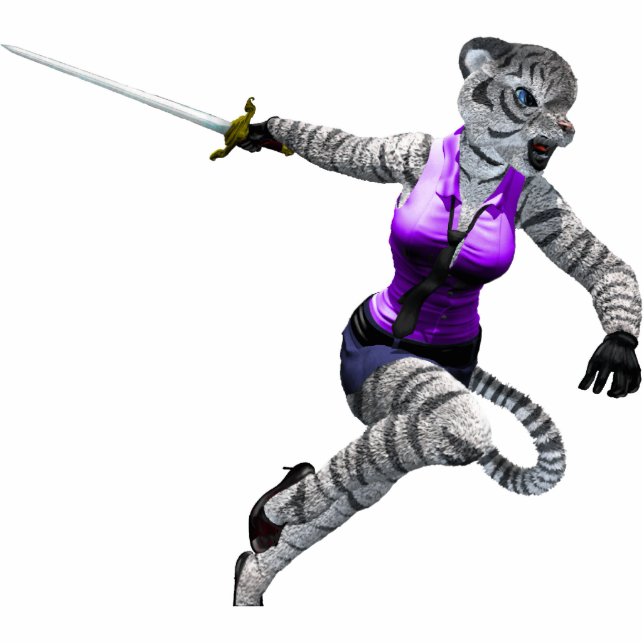 Charging Tigress Photo Sculpture (Front)