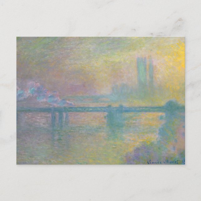 Charing Cross Bridge London Claude Monet Postcard (Front)