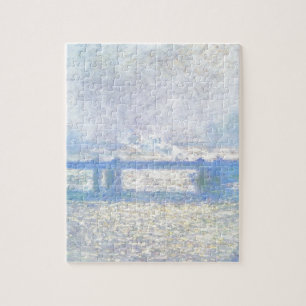Charing Cross Bridge, Overcast Weather by Claude Jigsaw Puzzle