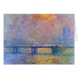 Charing Cross Bridge, The Thames, Claude Monet Card