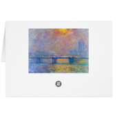 Charing Cross Bridge, The Thames, Claude Monet Cards (Back Horizontal)