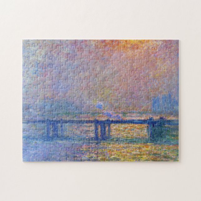 Charing Cross Bridge, The Thames,  Claude Monet Jigsaw Puzzle (Horizontal)