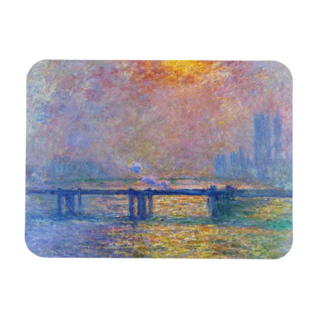 Charing Cross Bridge, The Thames,  Claude Monet Magnet (Horizontal)